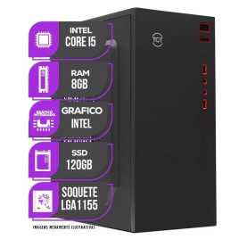 Imagem da oferta PC CPU Mancer Intel Core I5 8GB de memória ram SSD 120GB