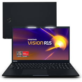 Imagem da oferta Notebook Positivo Vision R15 Lumina Bar AMD Ryzen 5 8GB 512GB Tela 15 polegadas Full HD Antirreflexo Linux- Preto