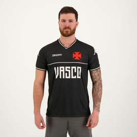 Imagem da oferta Camisa Kappa Vasco Supporter Bicolor Preta