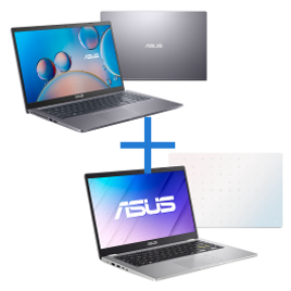 Kit Notebooks Asus i5-1035G1 8GB SSD 256GB Linux HD Fraphics 620 X515JA-EJ1792 + Asus Celeron-N4020 4GB SSD 128GB Intel UHD 600 E410MA-BV1873X