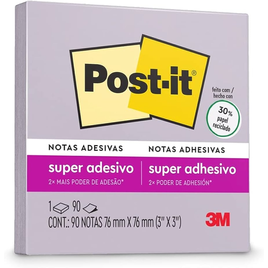 Imagem da oferta Post-it 3M Bloco de Notas Adesivas 76 mm x 76 mm 90 folhas - Lilac