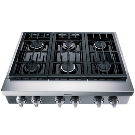 Imagem da oferta Rangetop de embutir semiprofissional  Gourmand 6 bocas inox com chamas de alta potência e simmer - BDR90AR - Br