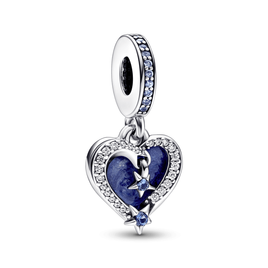 Imagem da oferta Pingente Charm Prata Duplo Coracao Estrela Cadente Celestial - Pandora