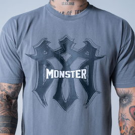 Imagem da oferta Camiseta Oversized Monster Estonado Logo Chumbo - Probiótica