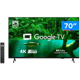 Imagem da oferta Smart TV Philips 70" 4K Ultra HD WI-FI HDMI Dolby Vision/Atmos Google TV - 70PUG7408
