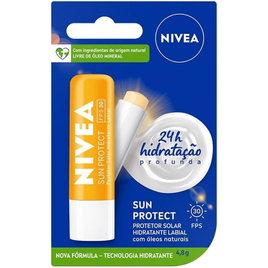 Imagem da oferta Protetor Solar Hidratante Labial Sun Protect Fps 30 Nivea - 4,8g