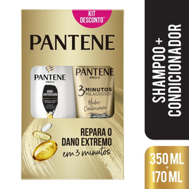 Imagem da oferta Kit Pantene Hidro-Cauterização Shampoo 350ml + Condicionador 3 Minutos Milagrosos 170ml