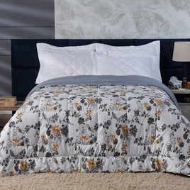 Imagem da oferta Edredom Casal Queen Dupla Face Estampado 190 Fios Macio