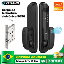 Imagem da oferta Fechadura Eletrônica Inteligente YRHAND H6 TY 195 Impressão Digital Biométrica Tuya WI-FI