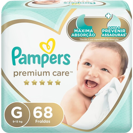 Imagem da oferta Pampers Fralda Premium Care G - 68 Unidades