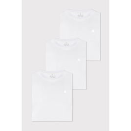 Imagem da oferta Kit 3 Camisetas Masculinas Algodão Regular Polo Wear