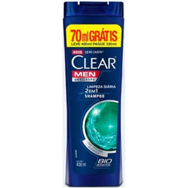 Imagem da oferta Shampoo Anti Caspa Clear 400Ml Limpeza Diária 2 em 1 Clear Clear