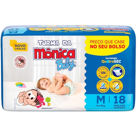 Imagem da oferta Fralda Turma da Mônica Baby Jumbinho M 18 Unidades