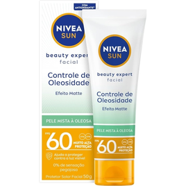 Imagem da oferta Protetor Solar Facial NIVEA SUN Beauty Expert Controle de Oleosidade FPS 60 50g