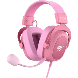 Imagem da oferta Headset Fone de Ouvido Havit HV-H2002d Pink Gamer com Microfone Falante 53mm Plug 3 5mm: compatível com XBOX ONE e PS4