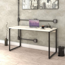 Imagem da oferta Mesa para Escritório Office Estilo Industrial 135m Compace Kuadra Snow/Est