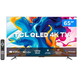 Imagem da oferta Smart TV TCL 65" QLED 4K UHD GOOGLE TV Dolby Vision Gaming - 65C645