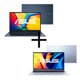 Imagem da oferta Kit Notebook Asus Vivobook 15 i5-1235U 8GB SSD 512GB KeepOS X1504ZA-NJ983 + Vivobook i5-12450H 8GB SSD 256GB W11 X1502ZA-BQ1758W