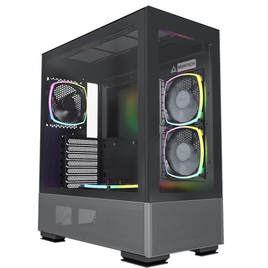 Imagem da oferta Gabinete Gamer Montech Sky Two ARGB Mid Tower Vidro Temperado ATX Black Sem Fonte Com 4 Fans