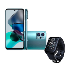 Imagem da oferta Combo Smartphone Motorola Moto G23 4G 128GB 6.5" Azul + Smartwatch Motorola Watch 70 Preto