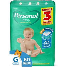 Imagem da oferta Personal Fralda Baby Protect&Sec G Leve 60 Pague 57 Unidades