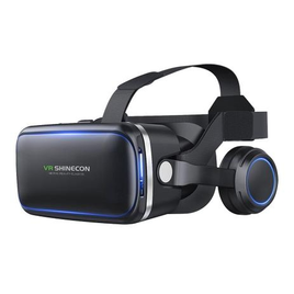 Imagem da oferta Óculos de Realidade Virtual VR 3D para Celular com Fone de Ouvido Imersão Total - Shinecon