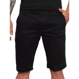 Imagem da oferta Bermuda Sarja Masculina Slim Preta Sport Fino Elastano