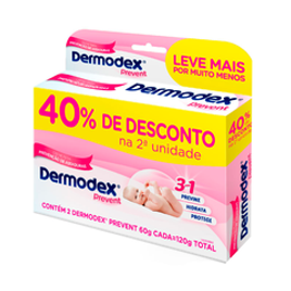 Imagem da oferta Kit Dermodex Prevent Creme Para Prevenção De Assaduras 2 Unidades 60g