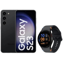 Imagem da oferta Smartphone Samsung Galaxy S23 256GB + Smartwatch - Watch FE 40mm Preto 16GB Bluetooth - Galaxy S23