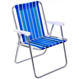 Imagem da oferta Cadeira de Praia em Alumínio Bel Fix Cores Sortidas 1 Unidade