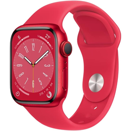 Imagem da oferta Apple Watch Series 8 (GPS + Cellular) Smartwatch com caixa (PRODUCT) RED de alumínio 41 mm Pulseira esportiva (