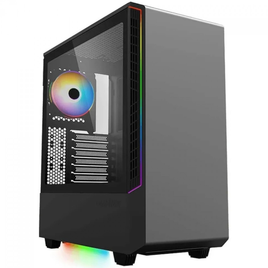 Imagem da oferta Gabinete Gamer Gamemax Panda Mid Tower Vidro Temperado Black Sem Fonte Com 1 Fan