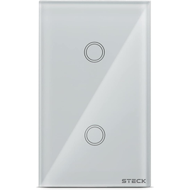 Imagem da oferta Steck Interruptor Inteligente 4x2 Touch Wi-Fi Steck Ambiente Conectado 2 Módulos Bivolt Branco