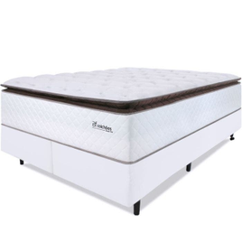 Imagem da oferta Cama Box Queen Colchão Molas Ensacadas com Pillow Top Extra Conforto 158x198x72cm Premium Sleep - BF Colchões