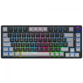 Imagem da oferta Teclado Gamer SuperFrame Ribbon Wireless RGB Switch Red 75% ABNT2 Hot Swap Black/Grey