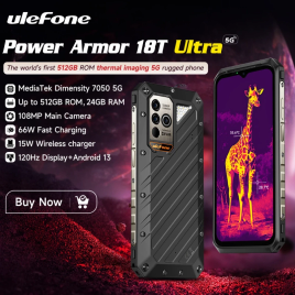 Imagem da oferta Smartphone Ulefone Power Armor 18T Ultra 5G 512GB 24GB RAM