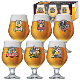 Imagem da oferta Conjunto de Taças para Cerveja Ruvolo Beer Master 380 ml 6 Peças