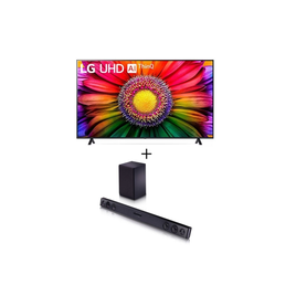 Imagem da oferta Pacote LG Combo Smart TV LG 75'' 4K UHD UR8750 - HDR WiFi Bluetooth Alexa + Sound Bar LG SQC2 | LG Brasil