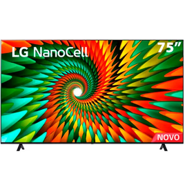 Imagem da oferta Smart TV 75 4K LG NanoCell 75NANO77SRA Bluetooth ThinQ AI Alexa Google Assistente Airplay 3 HDMIs Preto \/ Bivo