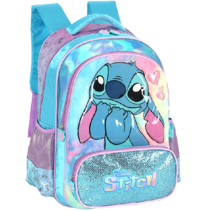 Mochila Costas Lilo & Stitch Disney Infantil Grande Escolar Menina Feminina Personagem Juvenil Lilo