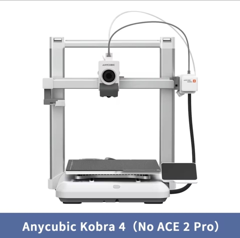 Impressora 3D ANYCUBIC Kobra 4 com impressão rápida de 600mms até 8 cores APP de controle de secagem