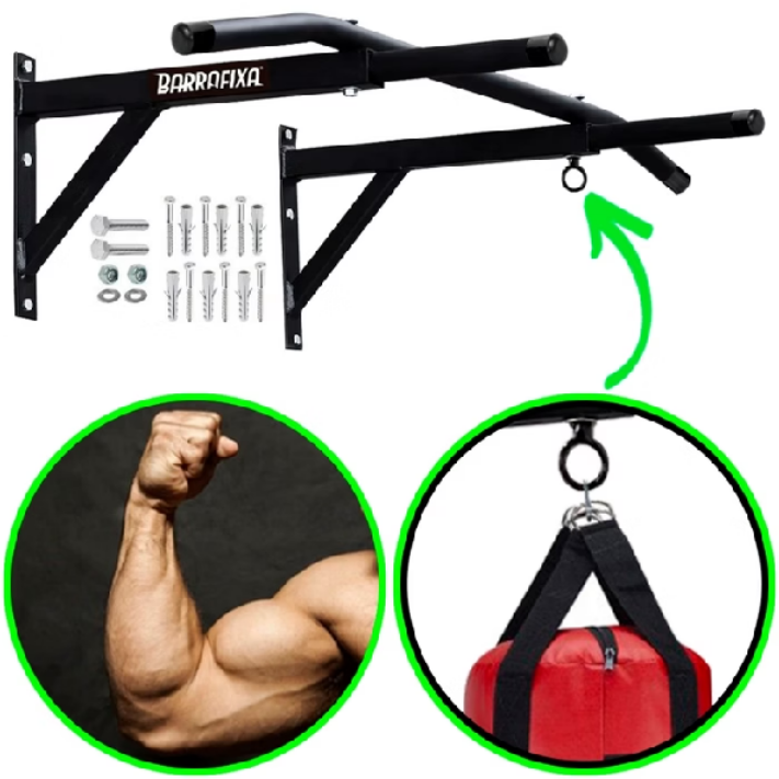 Barra Fixa De Parede Para Crossfit Pull-up Chin-up Tríceps Paralelas