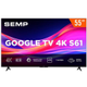 Imagem da oferta Smart TV 55'' Google TV LED Ultra HD 4K Semp 55S61 3 HDMI 1 USB Bluetooth HDR10 Bivolt