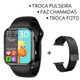 Imagem da oferta Relógio Smartwatch Inteligente Hw12 40mm Android iOS Bluetooth + Pulseira Metal Extra