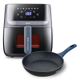 Imagem da oferta Airfryer Vision Max Ichef 5,7L + Panela Polishop iChef Home Sauté Petit Shark Series Azul 20cm