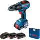 Imagem da oferta Parafusadeira Furadeira Impacto Bosch GSB 18V-50 18V Brushless com 2 baterias 1 carregador e maleta