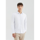 Imagem da oferta Camisa Básica Masculina Manga Longa Slim Xadrez - Off white