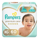 Imagem da oferta Pampers premium care 60 unidades xg fralda jumbo