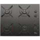 Imagem da oferta FISCHER COOKTOP À GÁS 4 BOCAS FIT LINE MESA VIDRO PRETO BIVOLT - 26342-57175