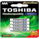 Imagem da oferta Pilha Recarregável AAA 1,2V 950mAh TNH3GAE TOSHIBA (Cartela com 4 unid.)